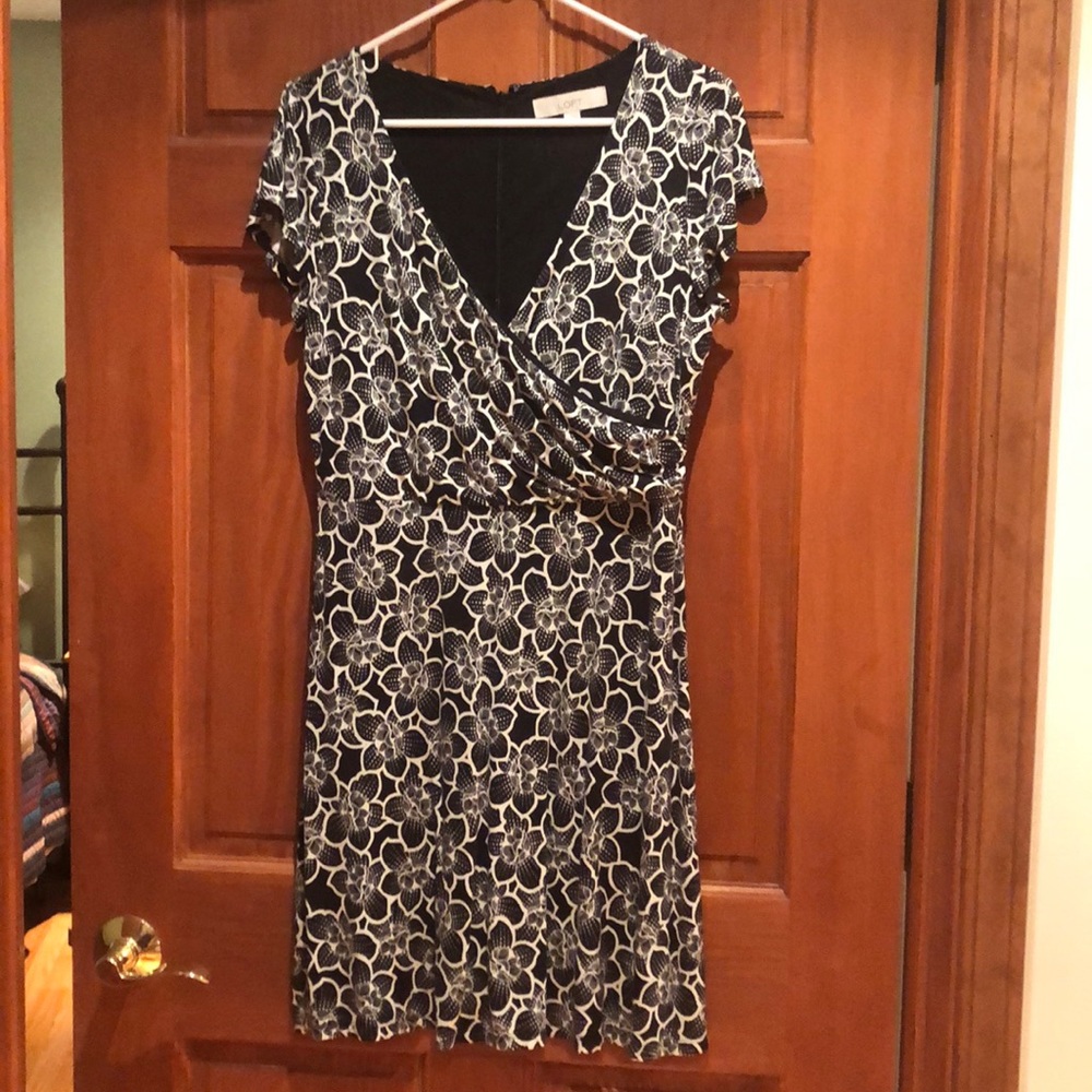 Loft, faux wrap dress
